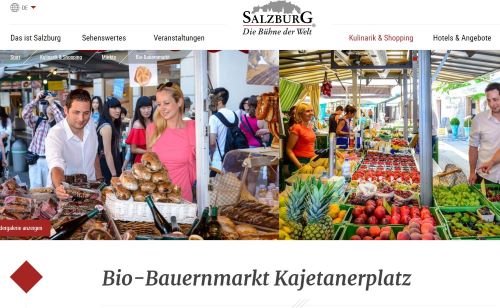 Biomarkt Salzburg - Wochenmarkt am Kajetanerplatz Salzburg