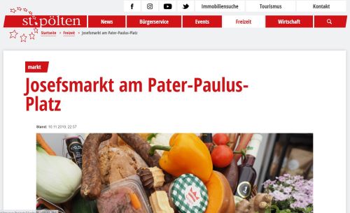 Josefsmarkt am Pater-Paulus-Platz St. Pölten St. Pölten