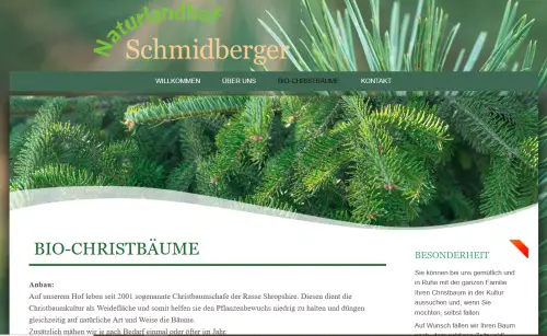 Naturlandhof Schmidberger Christbaumkulturen Waltenhausen