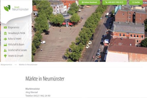 Wochenmarkt auf dem Großflecken Neumünster Neumünster