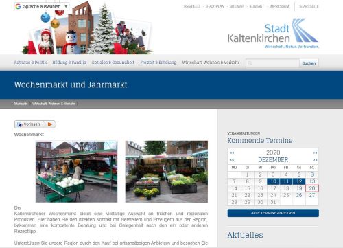 Wochenmarkt Kaltenkirchen am Bahnhof Kaltenkirchen