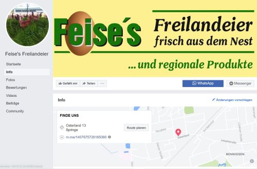 Hof Feise - Eierautomat Springe - Bennigsen