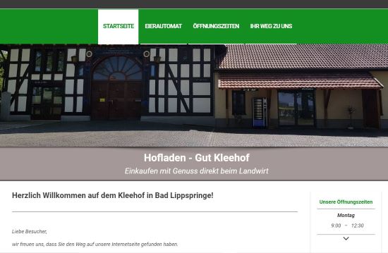 Hofladen Gut Kleehof und Eierautomat Bad Lippspringe