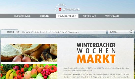 Wochenmarkt Winterbach Winterbach