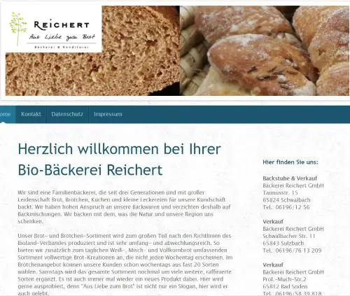 Bio-Bäckerei Reichert in Schwalbach Schwalbach am Taunus