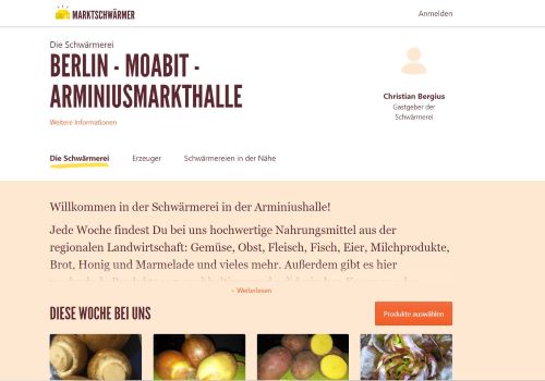 Marktschwämer Berlin-Moabit Arminiusmarkthalle Berlin-Moabit