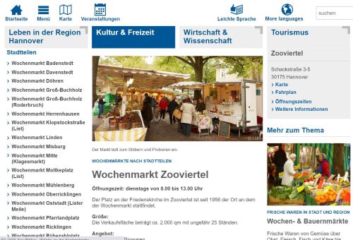 Wochenmarkt Zooviertel Hannover-Zooviertel