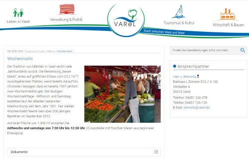 Vareler Wochenmarkt Varel