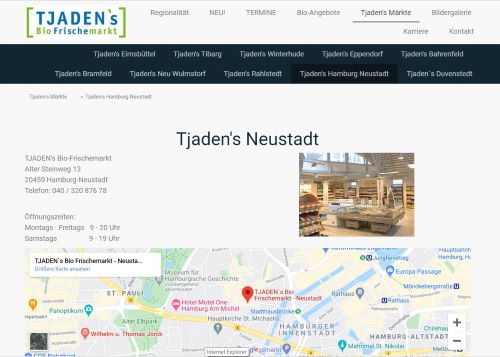 TJADEN`s Bio Frischemarkt Neustadt Hamburg-Neustadt