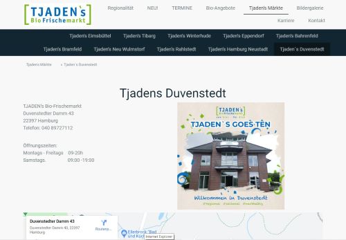 TJADEN`s Bio Frischemarkt Duvenstedt Hamburg-Duvenstedt