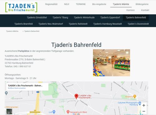 TJADEN`s Bio Frischemarkt Bahrenfeld Hamburg-Bahrenfeld