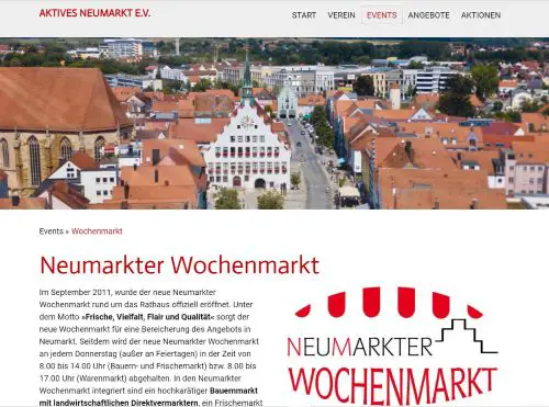 Neumarkter Wochenmarkt Neumarkt in der Oberpfalz