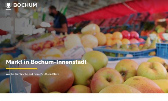 Bochumer Innenstadt-Wochenmarkt Dr. Ruer-Platz Bochum-Mitte