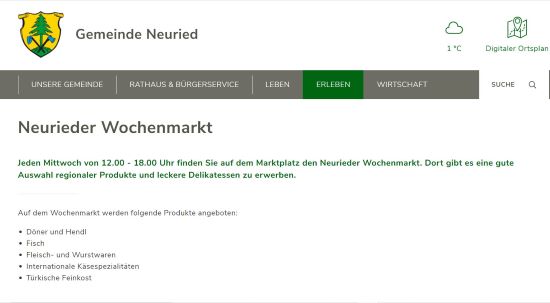 Neurieder Wochenmarkt Neuried