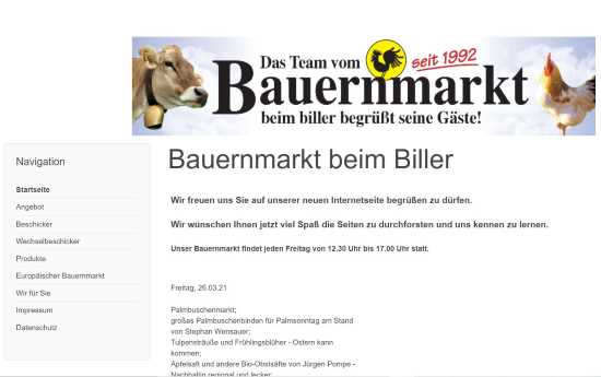 Bauernmarkt beim Biller Eching-Weixerau