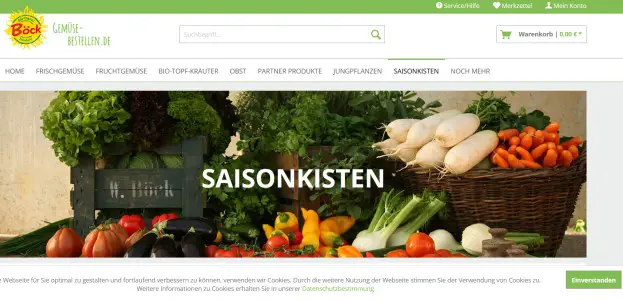 www.gemüse-bestellen.de - Onlineshop der Gärtnerei Böck Neufarn