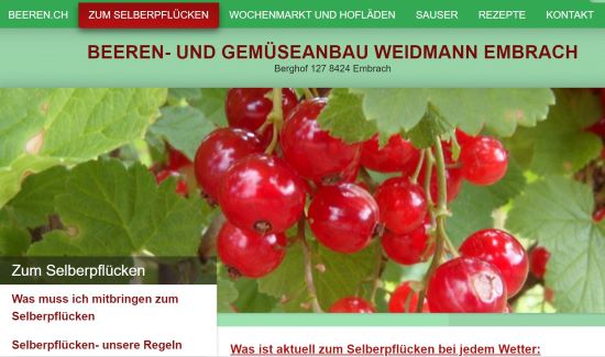 Beeren- und Gemüseanbau Weidmann Embrach