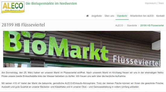 ALECO Biomarkt Bremen Flüsseviertel Bremen-Flüsseviertel