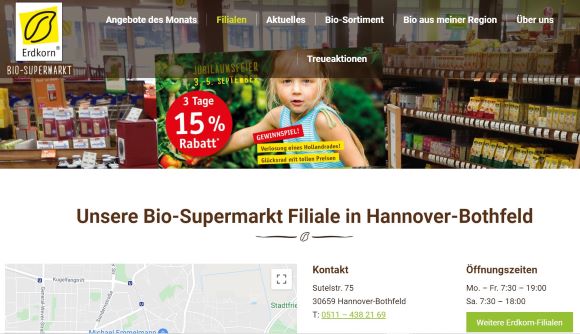 Erdkorn Biomarkt in Hannover-Bothfeld Hannover-Bothfeld