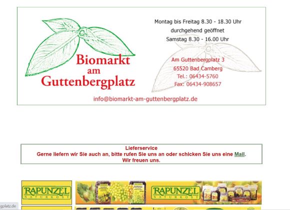 Biomarkt Am Guttenbergplatz Bad Camberg