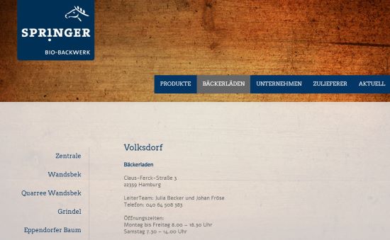 Bio-Bäckerladen Springer in Volksdorf Hamburg-Volksdorf