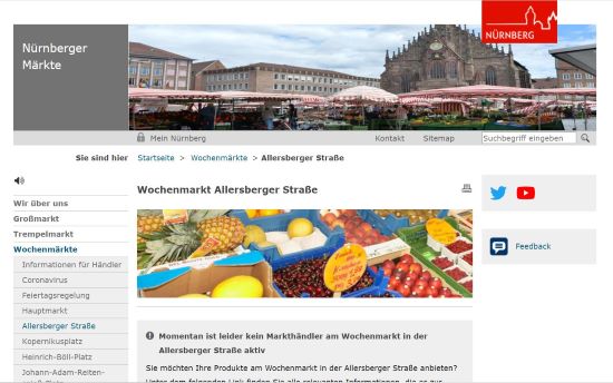 Nürnberger Wochenmarkt Allersberger Straße Nürnberg