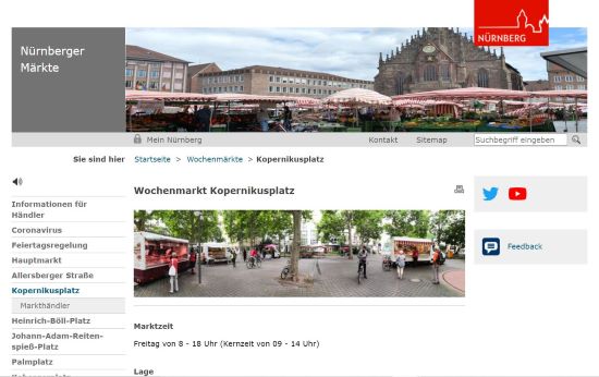 Nürnberger Wochenmarkt Kopernikusplatz Nürnberg-Südstadt-Steinbühl