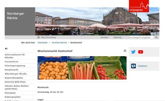 Nürnberger Wochenmarkt Gostenhof Nürnberg-Gostenhof