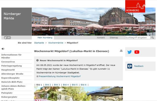 Wochenmarkt Mögeldorf - Lukullus-Markt in Ebensee Nürnberg-Mögeldorf