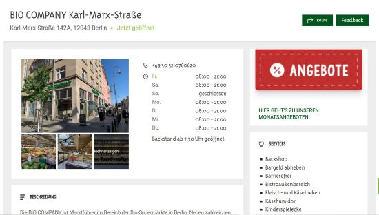 BIO COMPANY Karl-Marx-Straße Neukölln Berlin-Neukölln