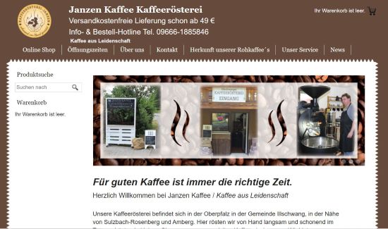 Janzen Kaffee Kaffeerösterei Illschwang