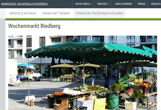 Wochenmarkt Riedberg Frankfurt am Main - Riedberg