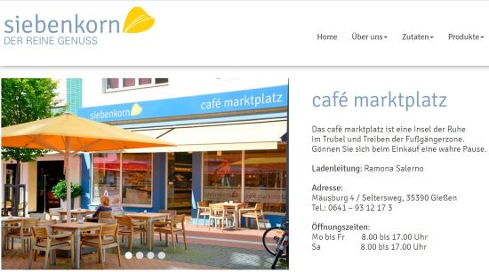 café marktplatz - Vollkornbäckerei Siebenkorn Gießen