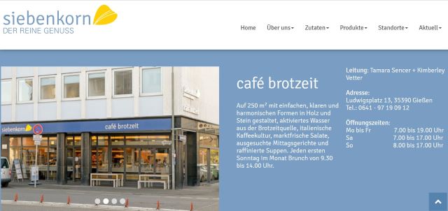 café brotzeit - Vollkornbäckerei Siebenkorn Gießen