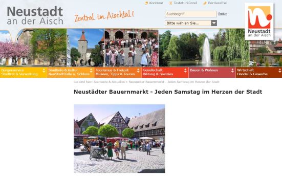 Neustädter Bauernmarkt Neustadt an der Aisch