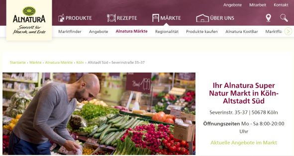 Alnatura Bio-Supermarkt in der Kölner Altstadt Köln-Neustadt-Süd