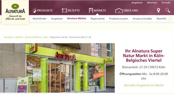 Alnatura Bio-Supermarkt Köln-Neustadt-Nord - Belgisches Viertel