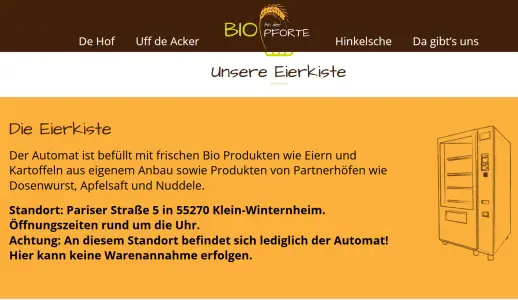 An der Bio Pforte Klein-Winternheim