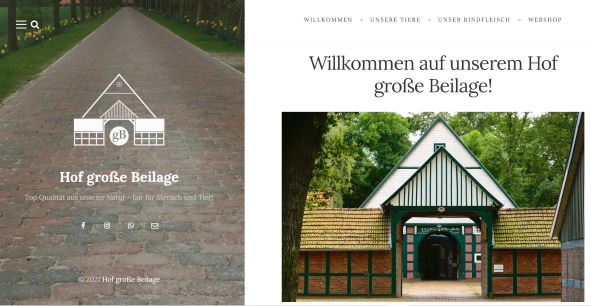 Hof große Beilage Essen (Oldenburg)