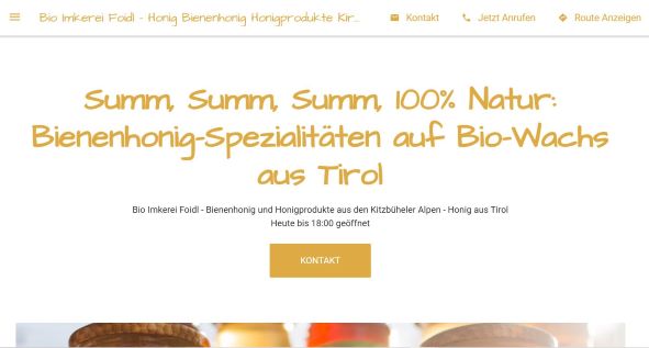 Bio Imkerei Foidl Reith bei Kitzbühel