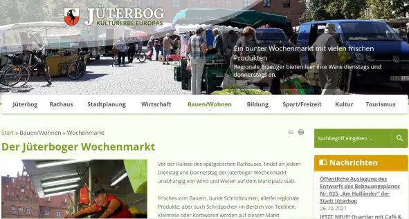 Wochenmarkt Jüterbog Jüterbog