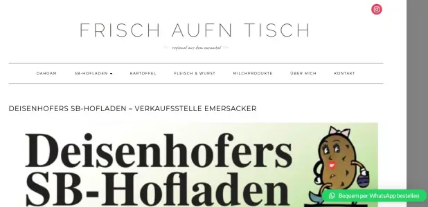 Verkaufsstelle für Deisenhofers SB-Hofladen Emersacker