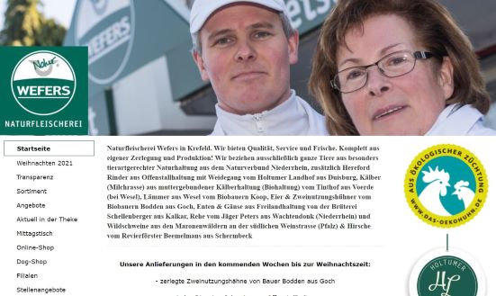 Naturfleischerei Wefers in Traar Krefeld - Traar