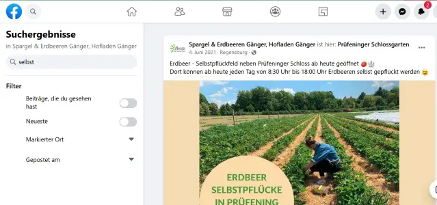 Spargel & Erdbeeren Gänger Selbstpflückfeld Regensburg
