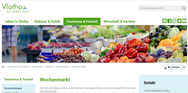 Wochenmarkt Vlotho Vlotho