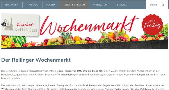 Wochenmarkt Rellingen Rellingen