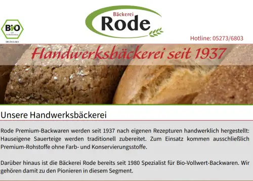 Bäckerei Rode Bio & Vollwert Beverungen