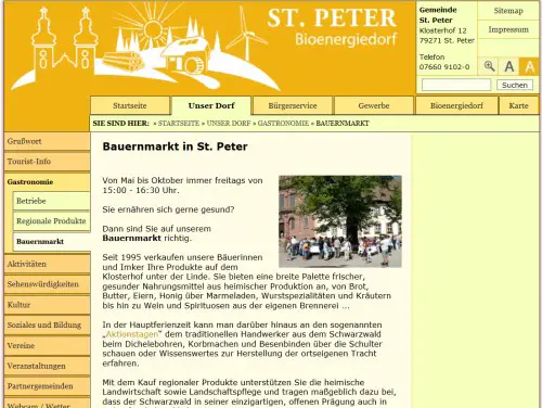 Wochenmarkt / Bauernmarkt Sankt Peter St. Peter