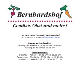 Bernhardshof Achern-Önsbach