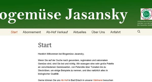 Biogemüse Jasansky Bad Erlach